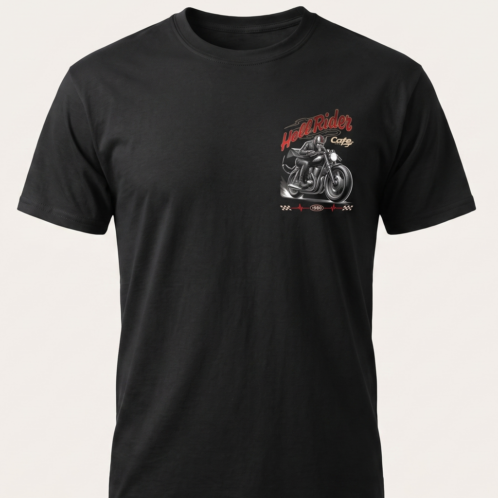 Hell Rider T-Shirt front chest print