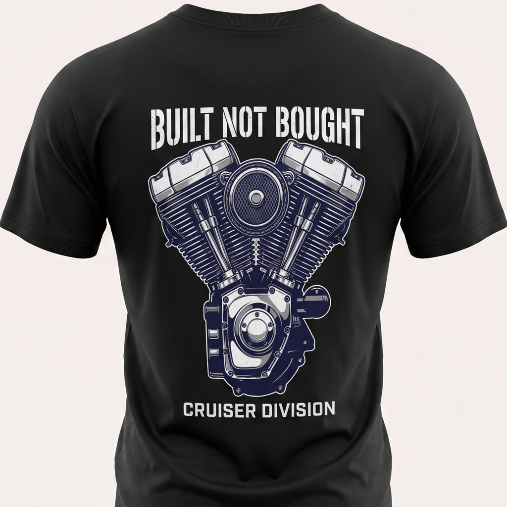 Built Not Bought T-Shirt back print