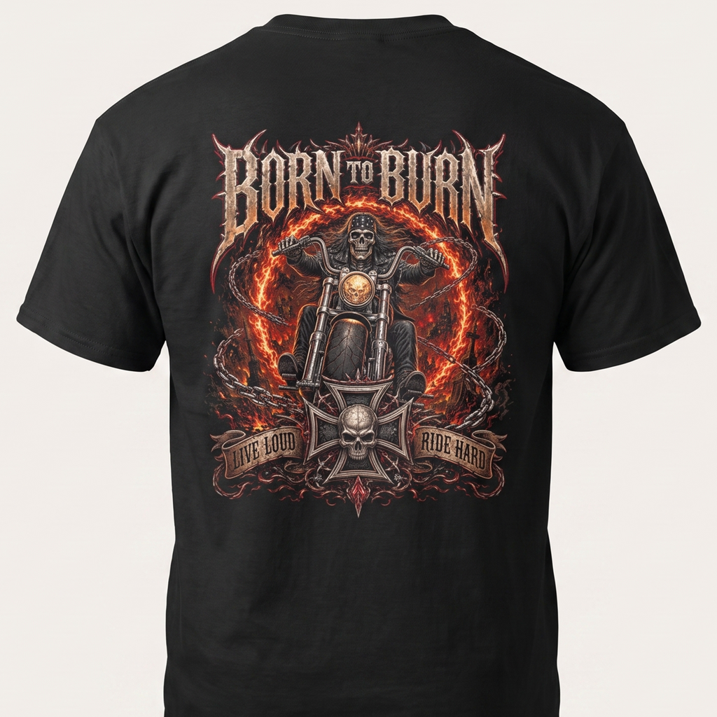 Born to Burn T-Shirt back print