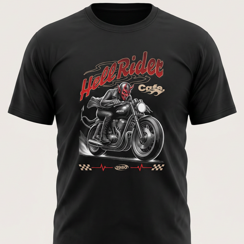 Hell Rider T-Shirt back print