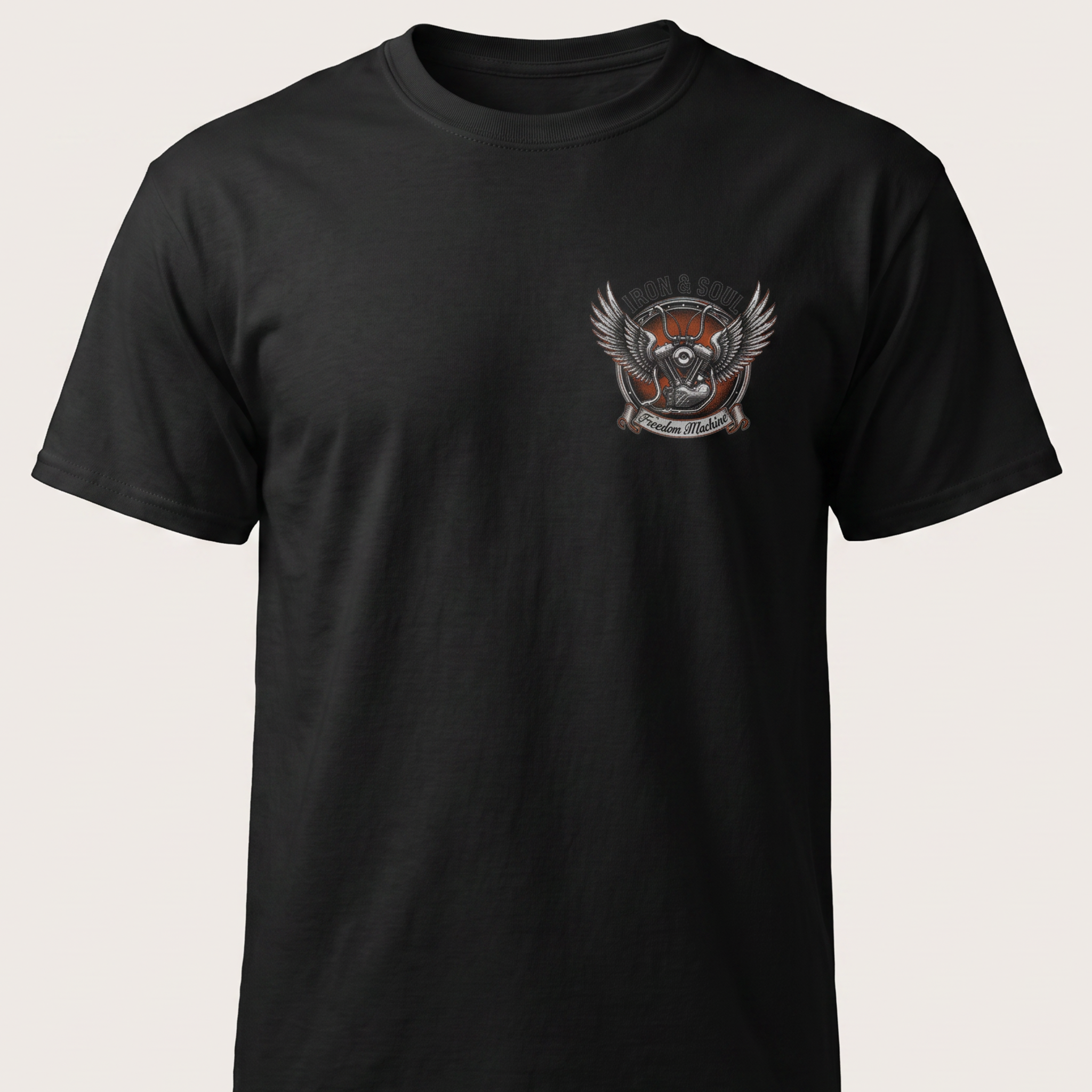 Iron & Soul T-Shirt front chest print