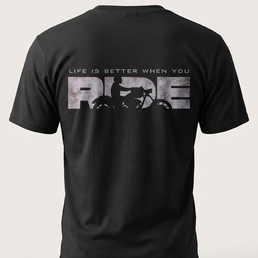 Life Is Better WYR T-Shirt back print