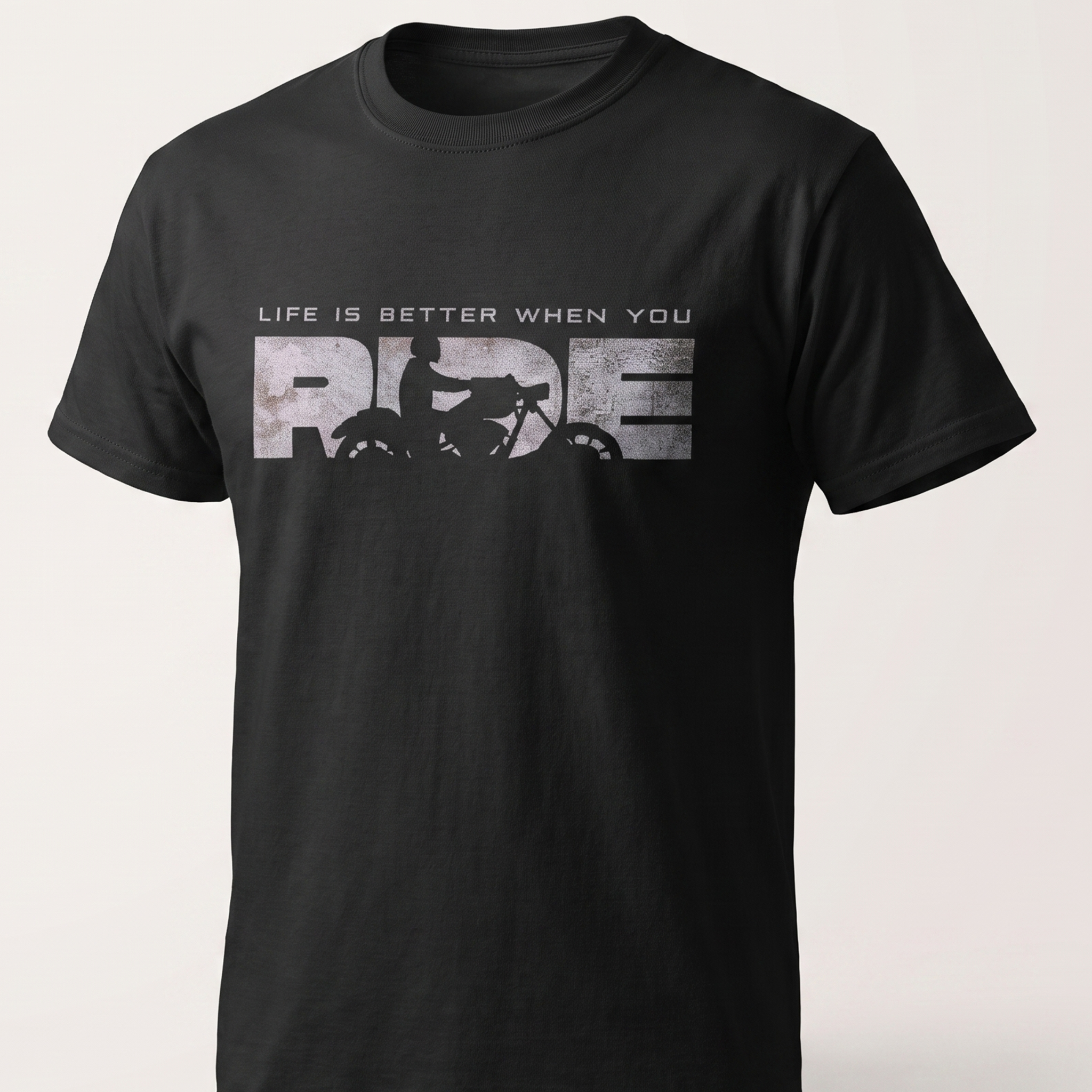 Life Is Better WYR T-Shirt front chest print